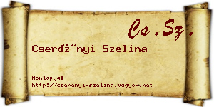 Cserényi Szelina névjegykártya